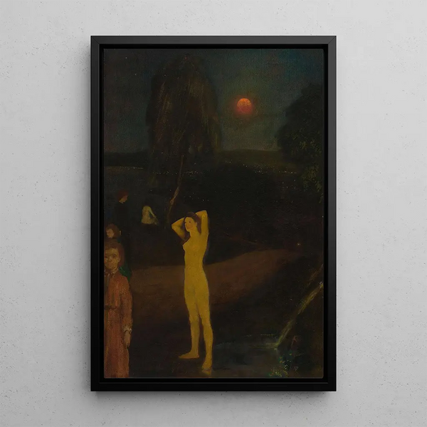 Volle Maan - Arthur Bowen Davies — ingelijst kunstwerk aan de muur