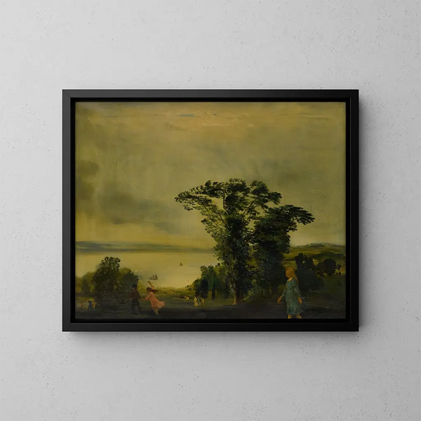 Onze rivier de Hudson - Arthur Bowen Davies — ingelijst kunstwerk aan de muur