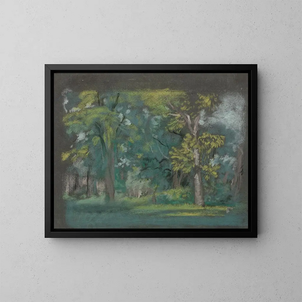 Bomen - Arthur Bowen Davies — ingelijst kunstwerk aan de muur