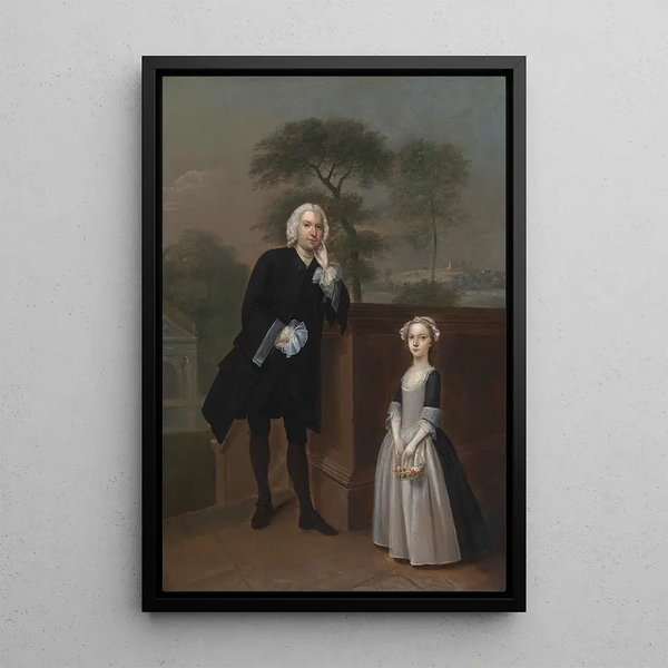 Arthur Devis - An Unknown Man With His Daughter.webp