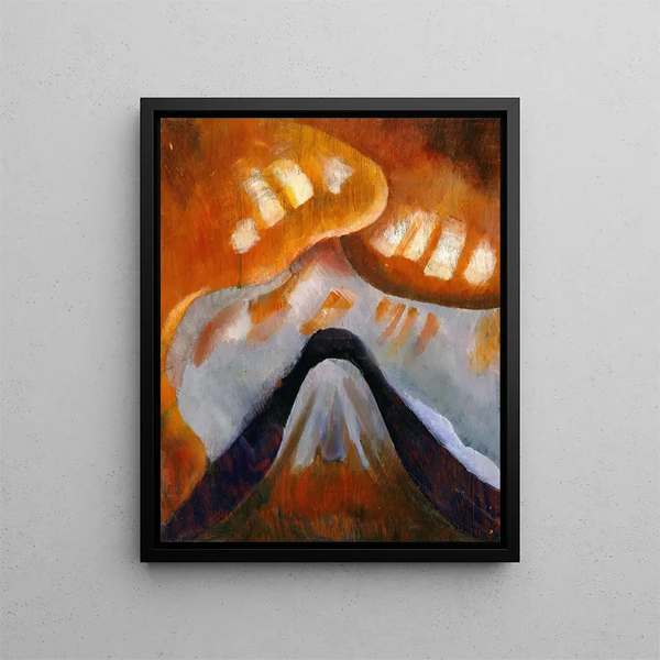 Berg en lucht - Arthur Dove — ingelijst kunstwerk aan de muur