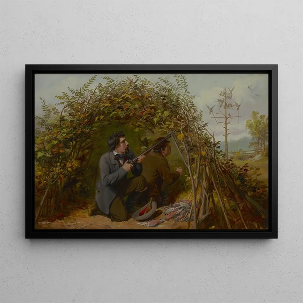 Shot from an ambush - Arthur Fitzwilliam Tait — framed artwork on a wall