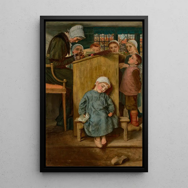En pénitence - Arthur Hughes — framed artwork on a wall