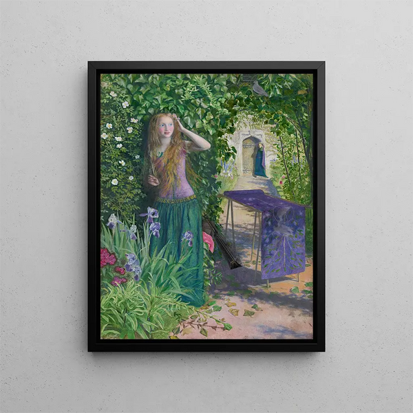 Belle Rosamund - Arthur Hughes — framed artwork on a wall