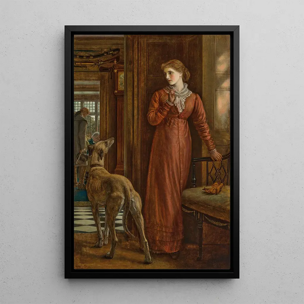 Incertitude - Arthur Hughes — framed artwork on a wall