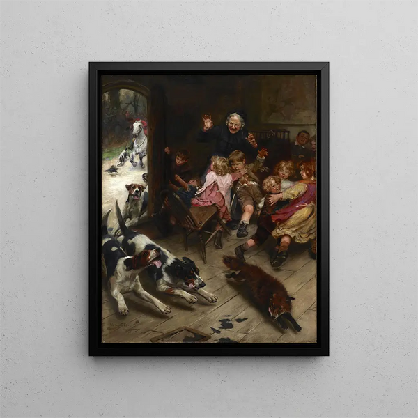 a pressure port in a storm - Arthur John Elsley — framed artwork on a wall