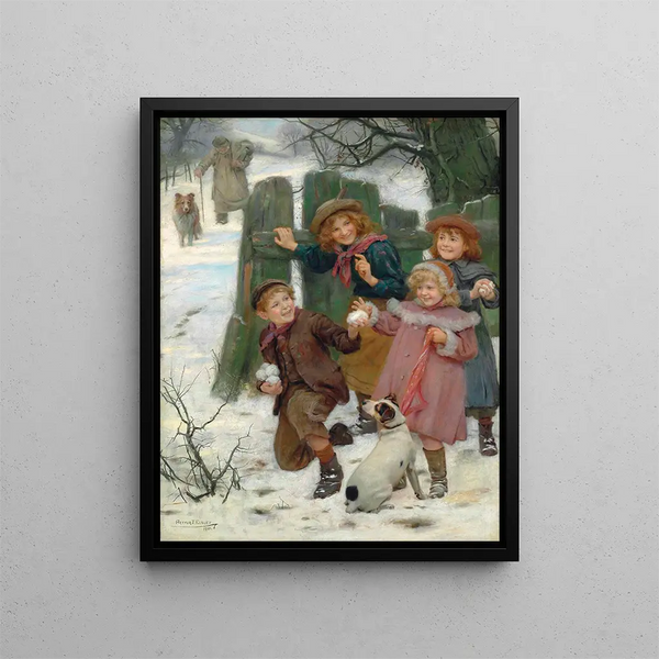 Wait, he's coming - Arthur John Elsley — framed artwork on a wall