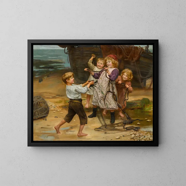 The taking of the day - Arthur John Elsley — framed artwork on a wall