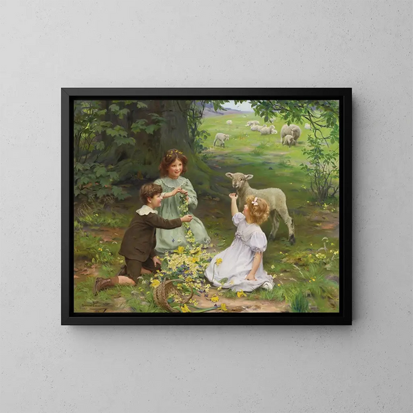 La Joie du printemps - Arthur John Elsley — framed artwork on a wall