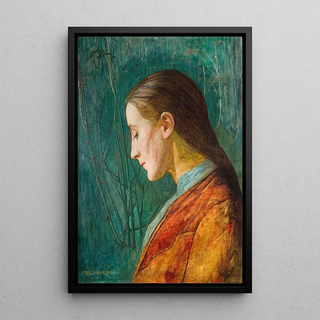 Arthur Joseph Gaskin - Portrait Of A Reflective Lady.webp