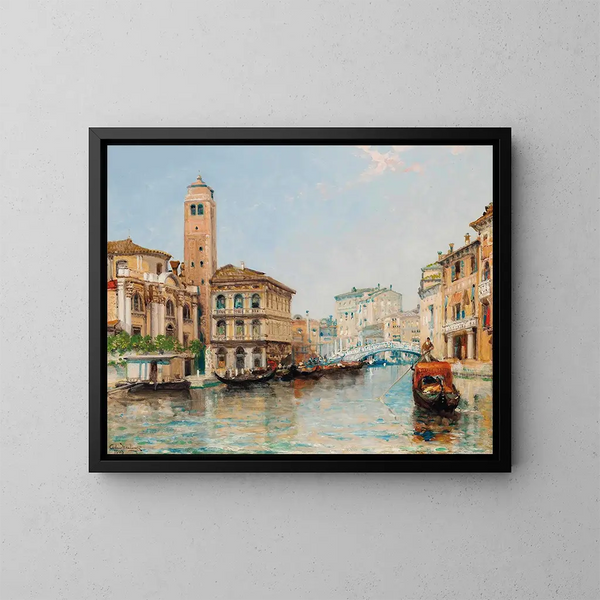 Venetië - Arthur Joseph Meadows — ingelijst kunstwerk aan de muur