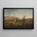 Landscape Painting with Dover Castle in the Distance - Arthur Nelson — framed artwork on a wall