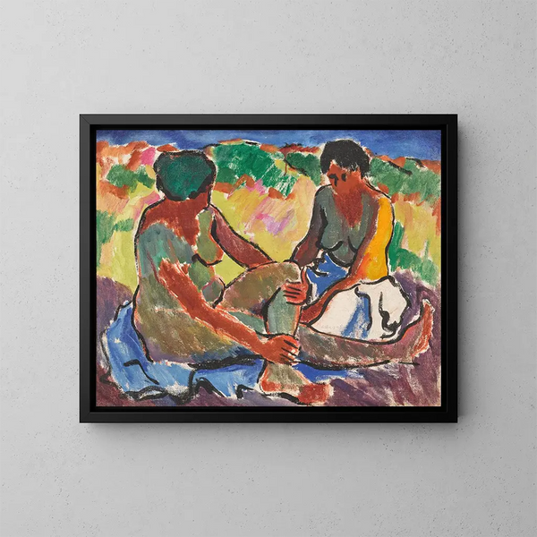 Bathers - Arthur Segal — framed artwork on a wall