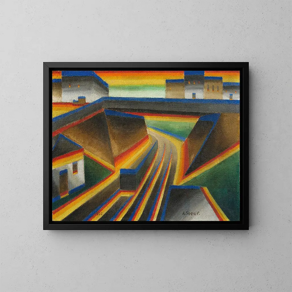 Barrage ferroviaire - Arthur Segal — framed artwork on a wall