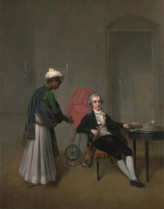 Arthur William Devis - Portrait Of A Gentleman Possibly William Hickey And An Indian Servant.webp