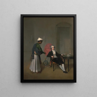 Arthur William Devis - Portrait Of A Gentleman Possibly William Hickey And An Indian Servant.webp