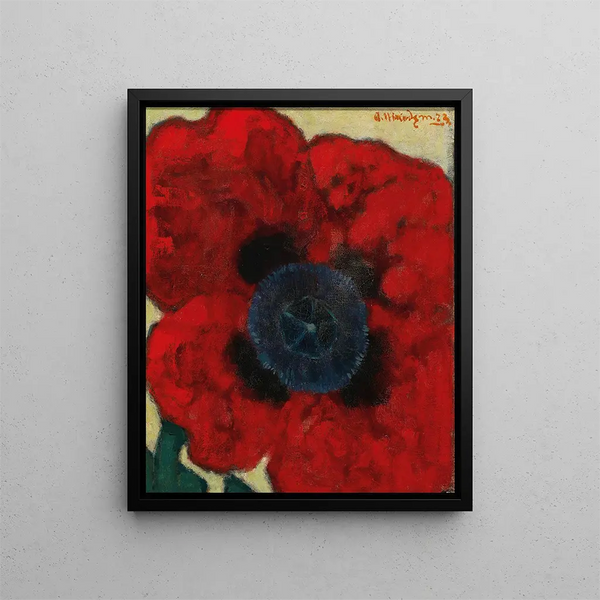 van een klaproos Bloem - Artur Nikodem — ingelijst kunstwerk aan de muur