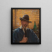 Zelfportret - Arvid Frederick Nyholm — ingelijst kunstwerk aan de muur