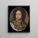 Charles XI, koning van Zweden - Arvid Karlsteen — ingelijst kunstwerk aan de muur