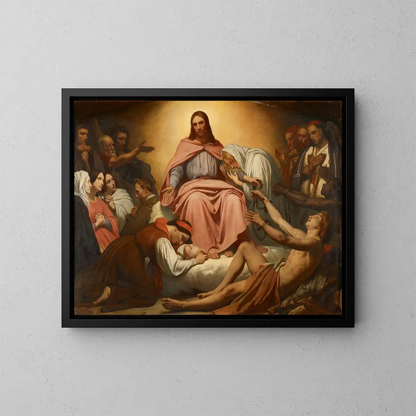 Christus Trooster - Ary Scheffer — ingelijst kunstwerk aan de muur
