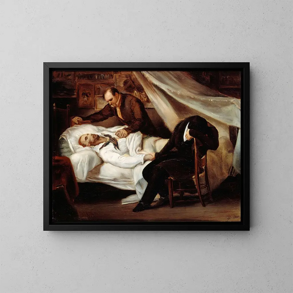 La Mort de Gricault - Ary Scheffer — ingelijst kunstwerk aan de muur