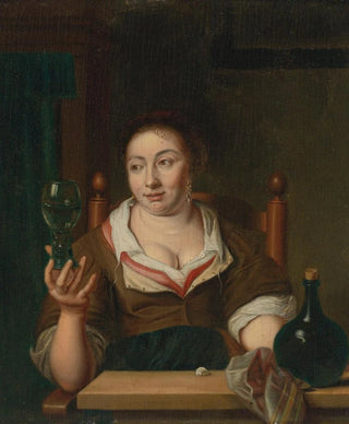 Ary de Vois - Young Woman Holding A Glass Of Wine.webp