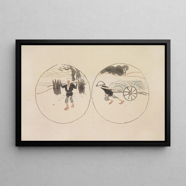 Mokugo zuansh Pl10 - Asai Chū — framed artwork on a wall