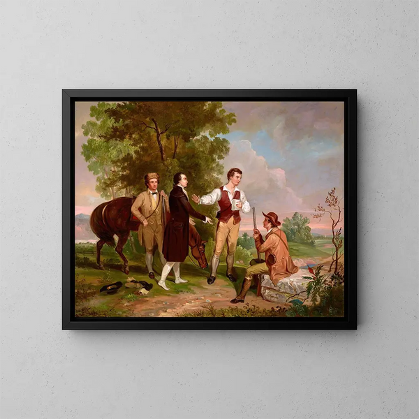La capture du major André - Asher Brown Durand — framed artwork on a wall