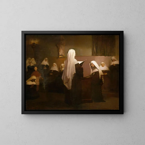 Messe de Noël célébrée dans un couvent français - Asta Nørregaard — framed artwork on a wall