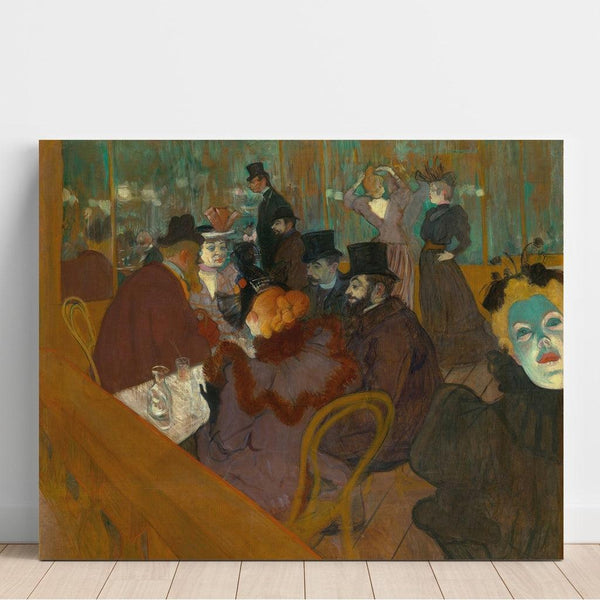 Reproductie van het schilderij bij de Moulin Rouge - Henri de Toulouse-Lautrec
