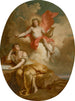Apollon en een muze - Auger Lucas — weergave van het kunstwerk