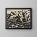 Bergell berglandschap schilderij - August Babberger — ingelijst kunstwerk aan de muur