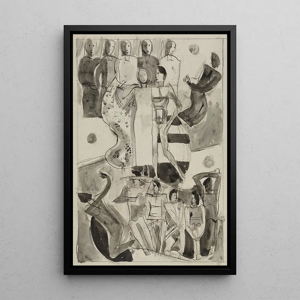 Echtpaar - August Babberger — ingelijst kunstwerk aan de muur