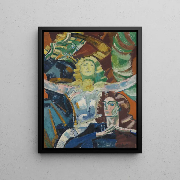 Study of Three Women - August Babberger — framed artwork on a wall