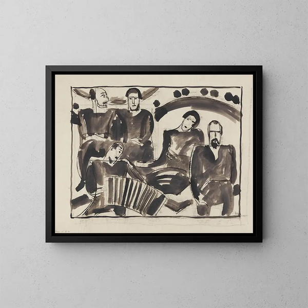 Familie Babberger - August Babberger — ingelijst kunstwerk aan de muur