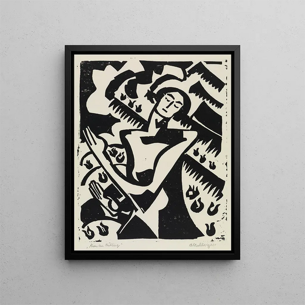Vrouw in de lente - August Babberger — ingelijst kunstwerk aan de muur