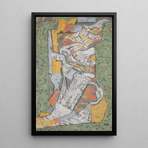 Mountain Torrent Painting - August Babberger — framed artwork on a wall