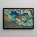 Berglandschap met rode lucht - August Babberger — ingelijst kunstwerk aan de muur