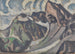 Mountain Landscape Painting in Gray - August Babberger — artwork view