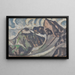 Mountain Landscape Painting in Gray - August Babberger — framed artwork on a wall