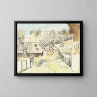 August Babberger - Hll Vor dem Haus im Winter.webp