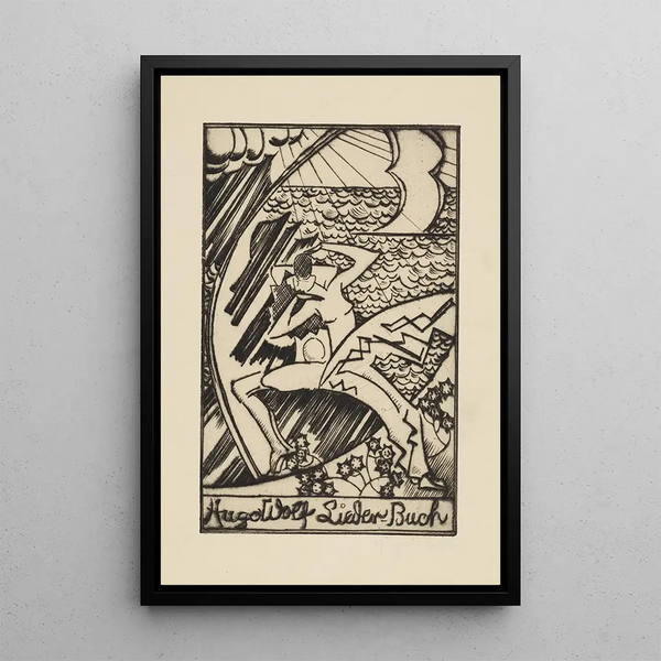 Livre de chants de Hugo Wolf - August Babberger — framed artwork on a wall