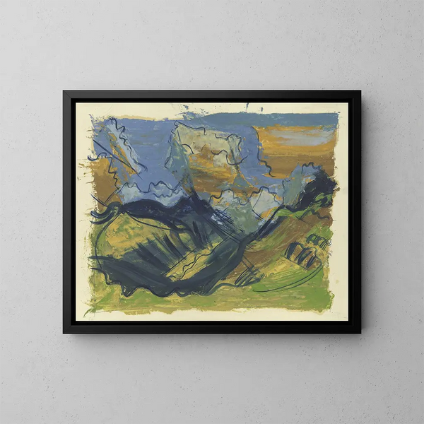 Landscape Painting near Scheerhorn - August Babberger — framed artwork on a wall