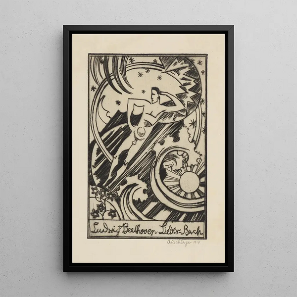 Book of Songs by Ludwig van Beethoven - August Babberger — framed artwork on a wall
