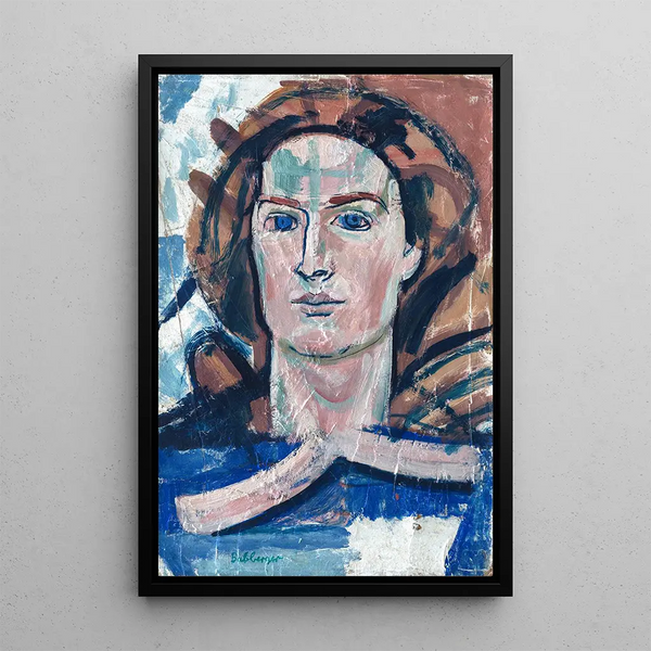 Head of a Young Girl - August Babberger — framed artwork on a wall