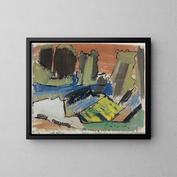 Clouds of rain above the Balmalp - August Babberger — framed artwork on a wall