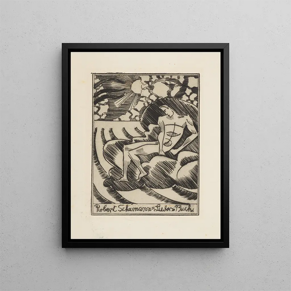 Liedboek van Robert Schumann - August Babberger — ingelijst kunstwerk aan de muur