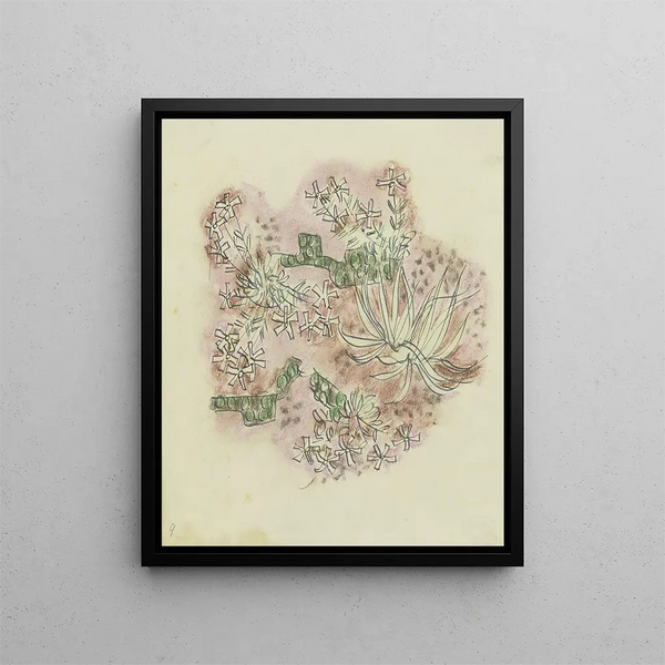 Study of Plants 3 - August Babberger — framed artwork on a wall