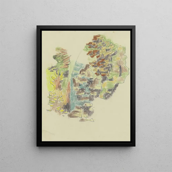 Study of Plants 4 - August Babberger — framed artwork on a wall