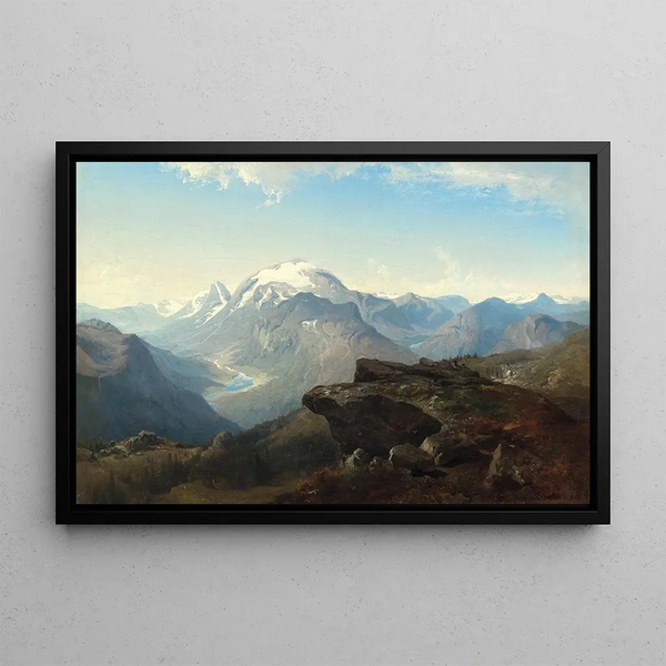 August Becker - A Mountain Landscape.webp